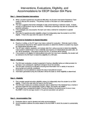 Background for section 504 - Caswell County Schools