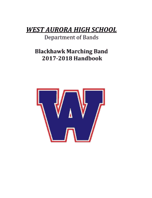 WEST AURORA BLACKHAWK MARCHING BAND HANDBOOK