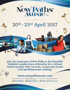 View Brochure (pdf) - New Paths Music Festival