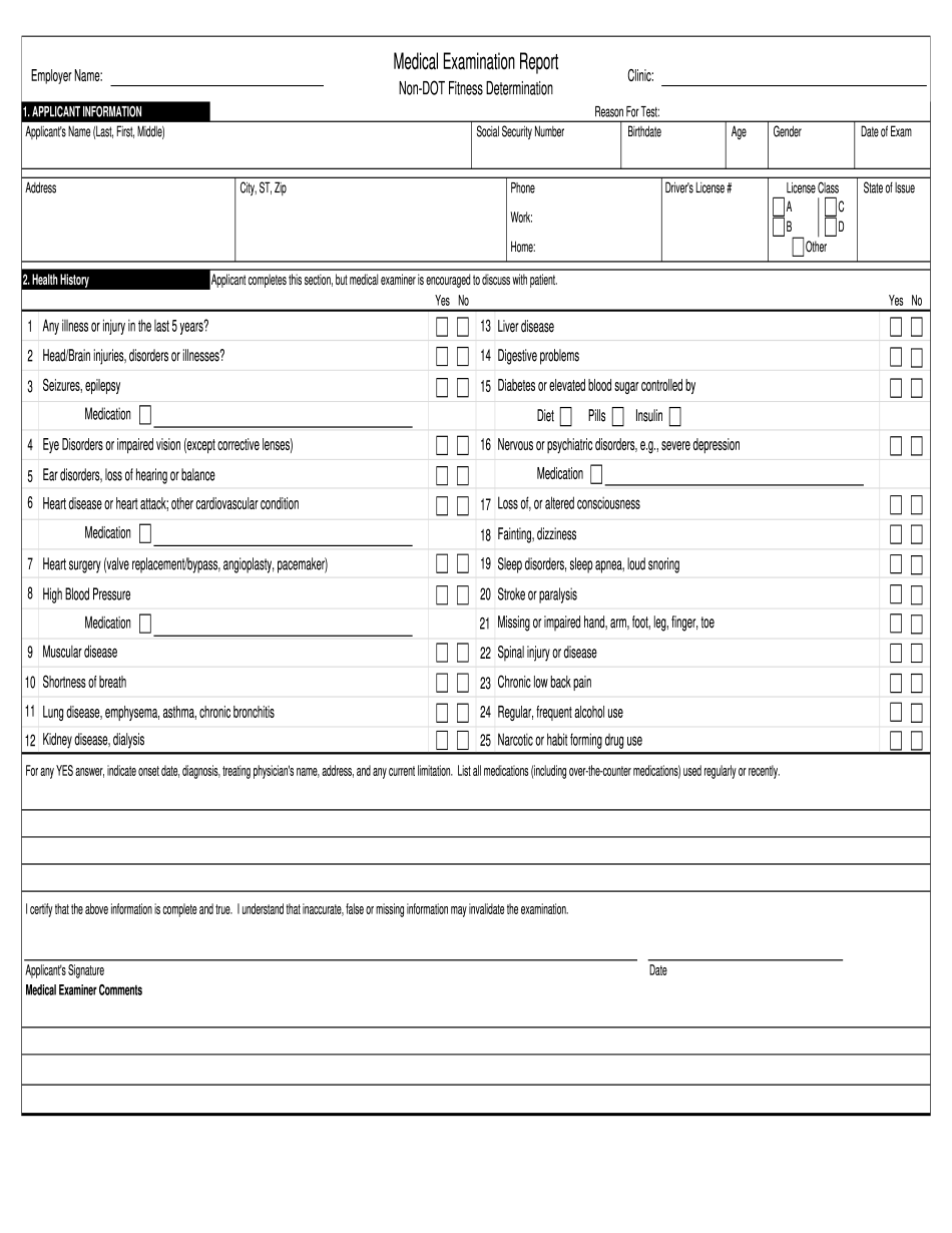 Best Form Editor Non Dot Medical Examination Report