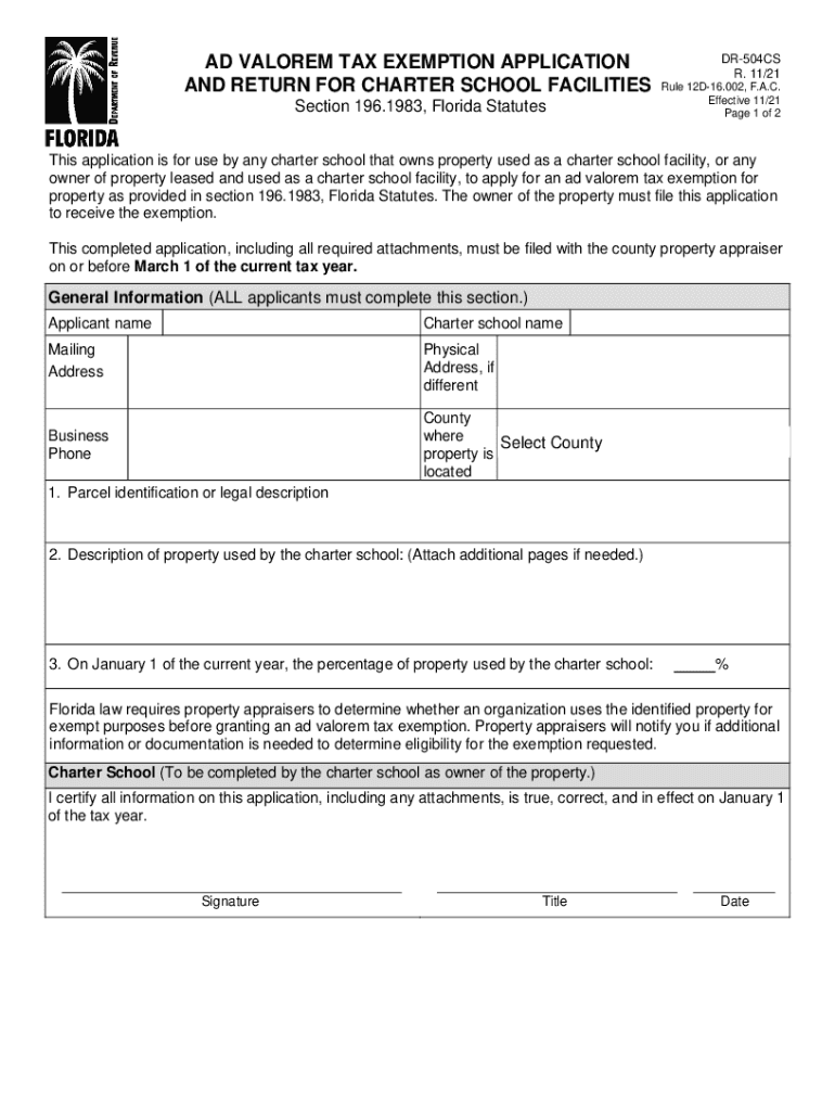 florida revenue form dr 504cs Preview on Page 1