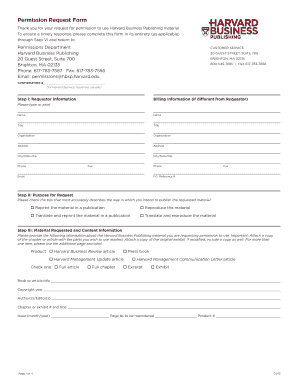 Permission Request Form - Harvard Business Publishing