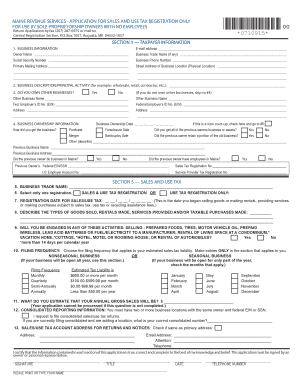 Fillable Online Sales Tax Forms, Certificates and Affidavits - Maine ...
