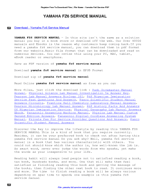 2009 FZ6 SERVICE MANUAL visual data 5