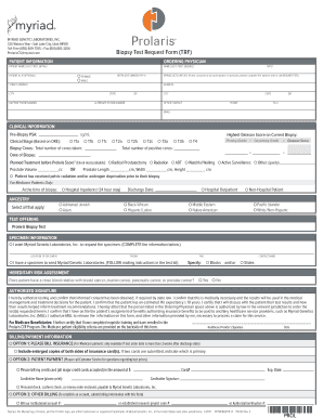 Biopsy Test Request Form (TRF) - Cloud Object Storage