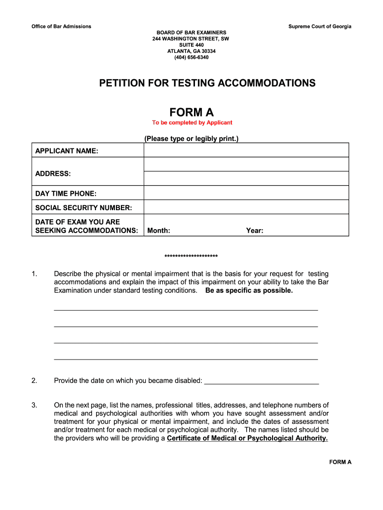 ga bar accommodations admissions Preview on Page 1