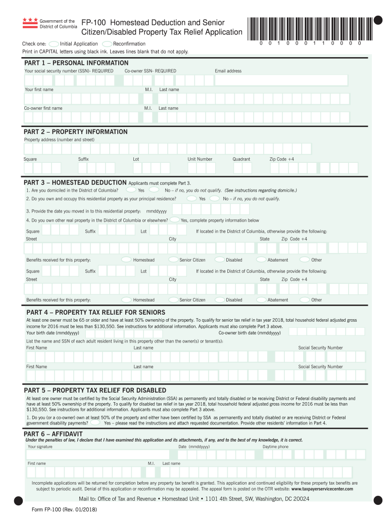 dc homestead application pdf Preview on Page 1