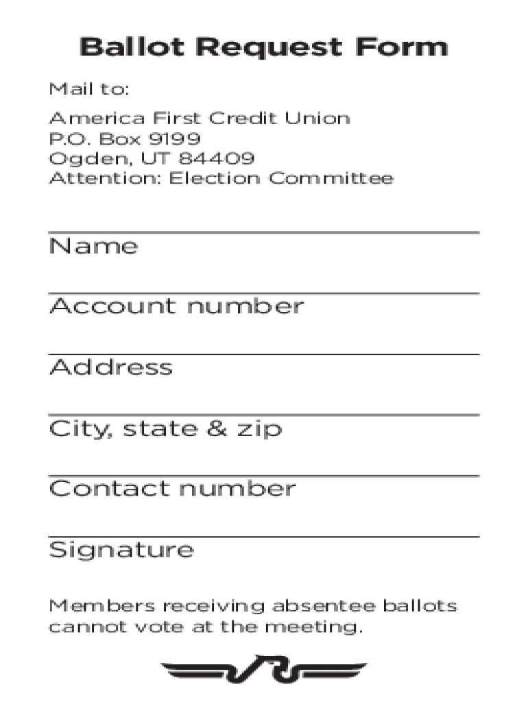 Ballot Request Form - news americafirst Preview on Page 1