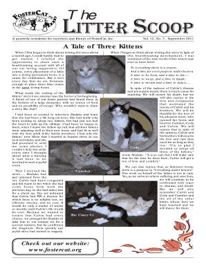Fillable Online FosterCat, Inc: Saving Lives, One Cat at a Time