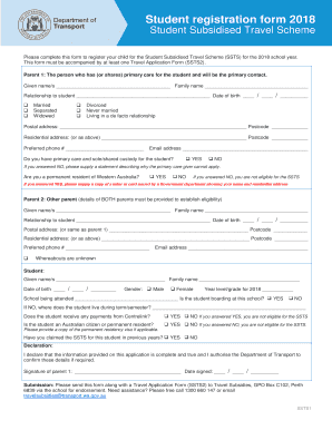 Student registration form 2018. Student registration form 2018