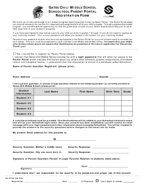 gates chili middle school schooltool parent portal registration form