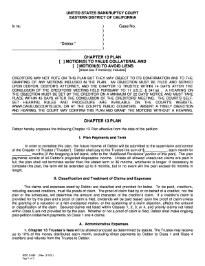 Chapter 13 Bankruptcy Plan