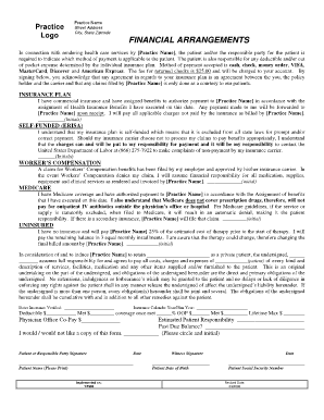 Healthcare Financial Arrangements Form