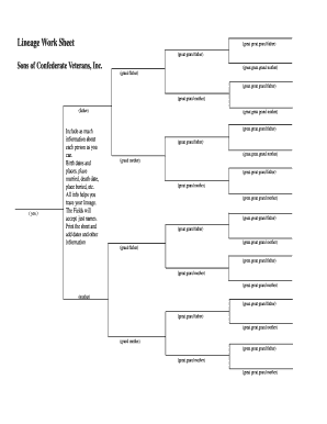 Lineage Work Sheet