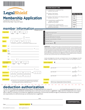 LegalShield Membership Application