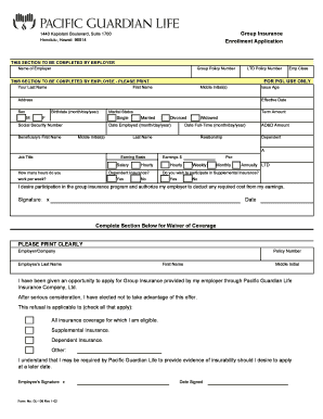 Group Insurance Enrollment Application