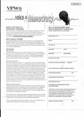 Voice of Democracy Entry Form