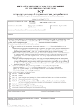 Internationaler vorläufiger Bericht zur Patentfähigkeit