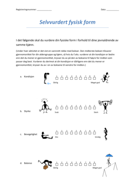 Self-Assessed Physical Fitness Form
