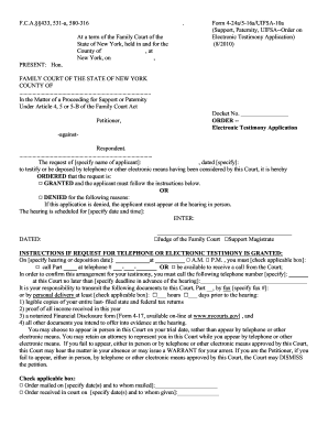 New York Electronic Testimony Application