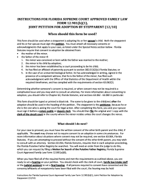 Florida Stepparent Adoption Petition