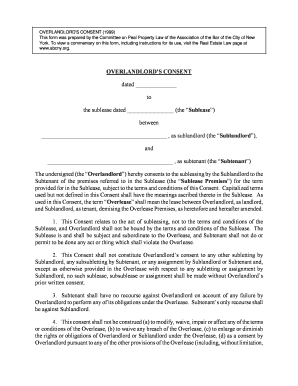 Overlandlord's Consent Form