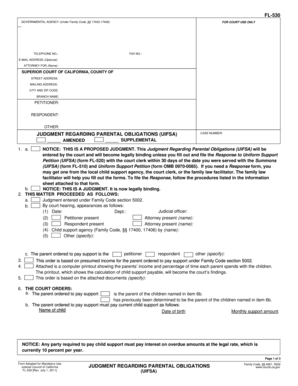 Judgment Regarding Parental Obligations