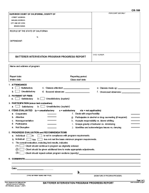 intervention report template