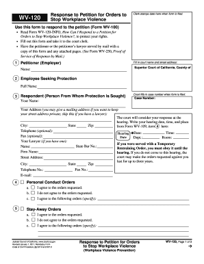 Response to Petition for Orders to Stop Workplace Violence