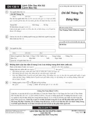 California Domestic Violence Restraining Order