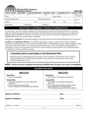 State/County Cash Balance Voluntary Enrollment Form