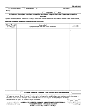 California Conservatorship Guardianship Receipts Form