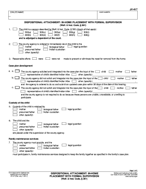 California JV-417 Form