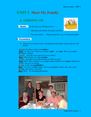 Meet My Family Worksheet