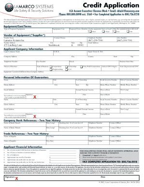 Credit Application Form