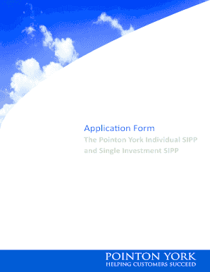 Pointon York Individual SIPP Application Form
