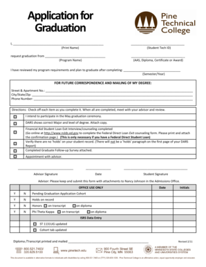 Application for Graduation