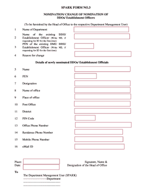 SPARK Form No.3 Nomination