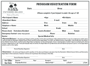 Program Registration Form