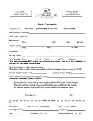 How to make raffle tickets - RENTAL CONFIRMATION FORM.doc