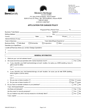 Garage Policy Application