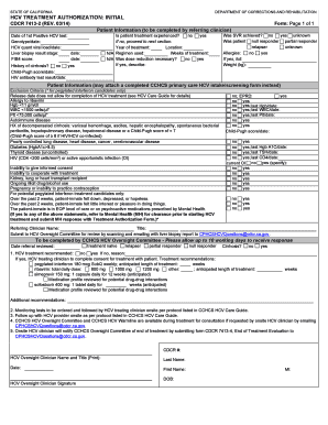 California HCV Treatment Authorization Form