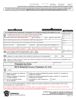 Solicitud para el Programa de Asistencia de Energía para Hogares de Bajos Ingresos (LIHEAP)