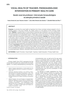 Vocal Health Teacher Workshop Form