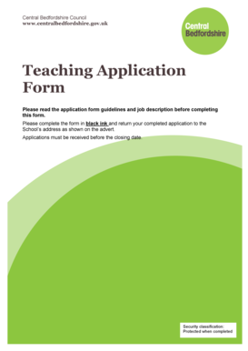 Teaching Application Form