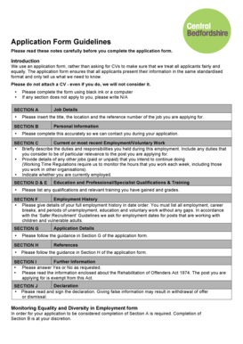 UK Job Application Form