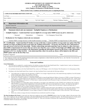 Georgia Employee Health Benefit Declination Form