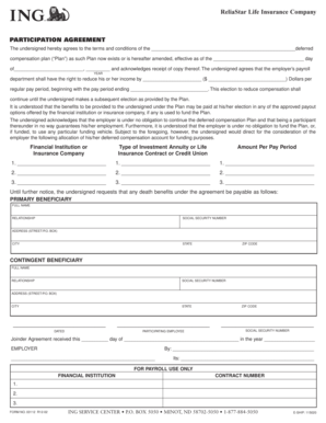 ReliaStar Life Insurance Company Participation Agreement