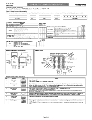 UDC2500 Universal Digital Controller Quick Start Guide