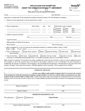 APPLICATION FOR EXEMPTION Refund - Boone County Property ... - boonepva ky